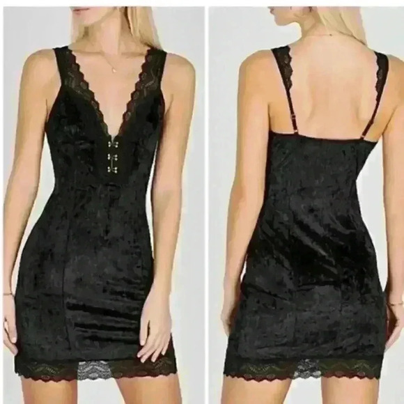 Free People Melrose Black Lace Backless Bodysuit - Picture 3 of 8